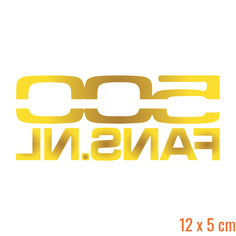 500 Fans Clubsticker (Rechthoek)