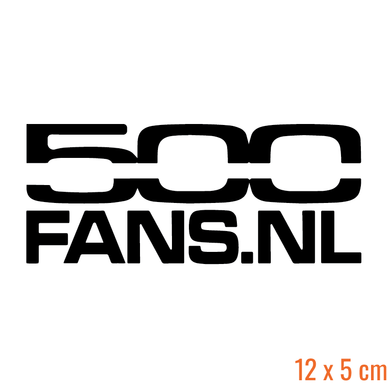 500 Fans Clubsticker (Rechthoek)