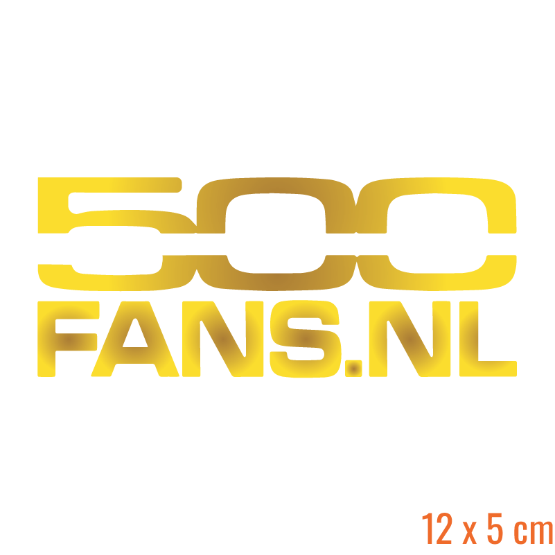 500 Fans Clubsticker (Rechthoek)