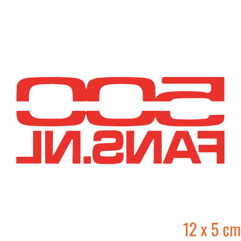 500 Fans Clubsticker (Rechthoek)