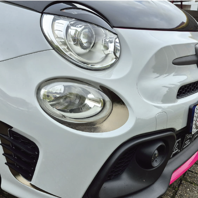 Koplamp en drl inlay (Abarth 500 S4)