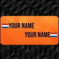 Naam sticker met vlag  - set van 2