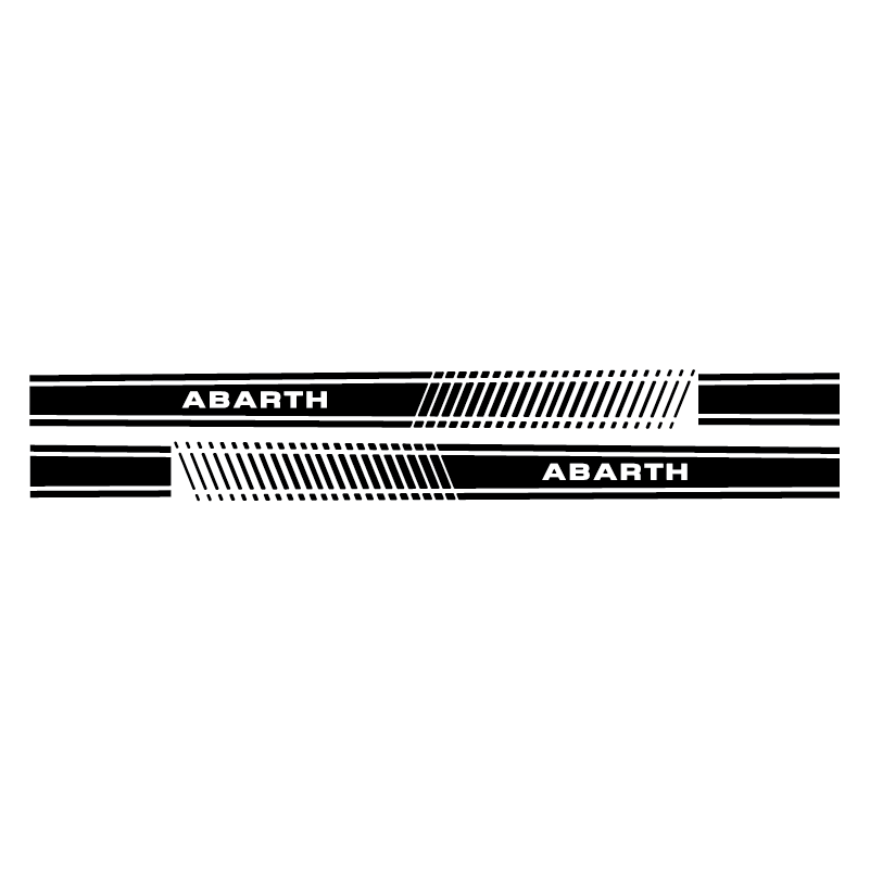 Zijkant striping Eigen tekst (Abarth Punto stijl)