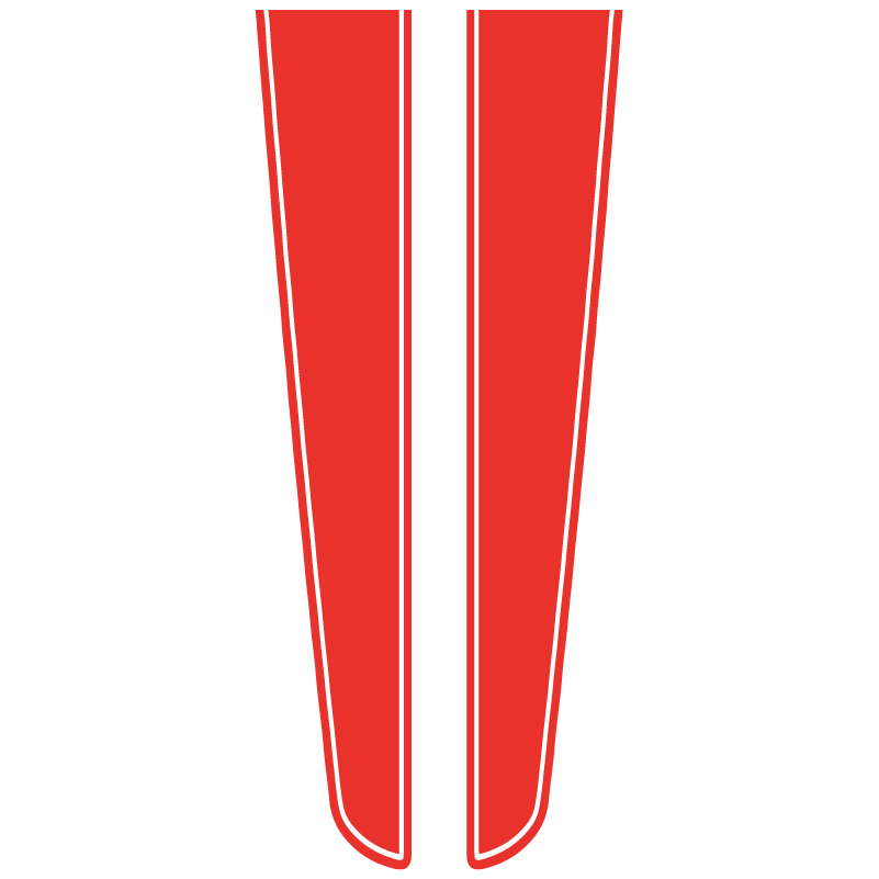 Motorkap striping (Tributo stijl)