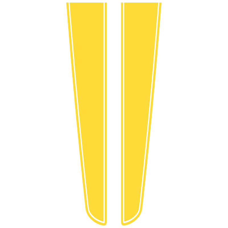 Motorkap striping (Tributo stijl)