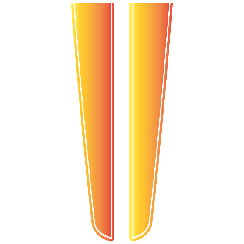 Motorkap striping (Tributo stijl)