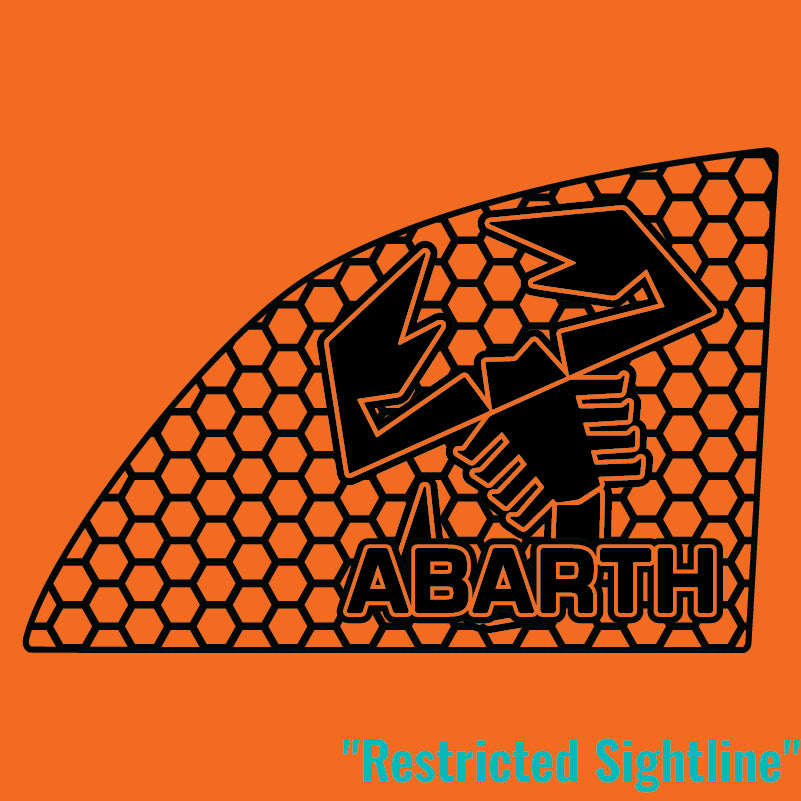 Abarth 500 Achterzijruit Stickers – Set van 2