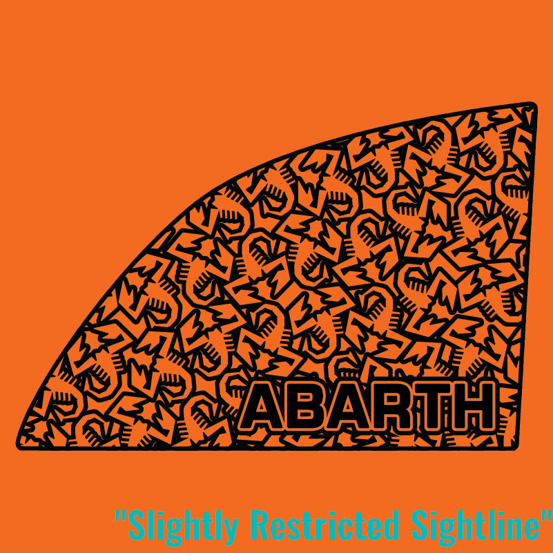 Abarth 500 Achterzijruit Stickers – Set van 2