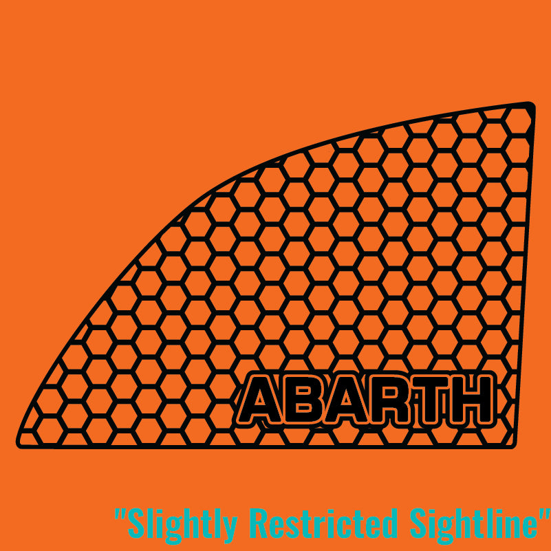 Abarth 500 Achterzijruit Stickers – Set van 2