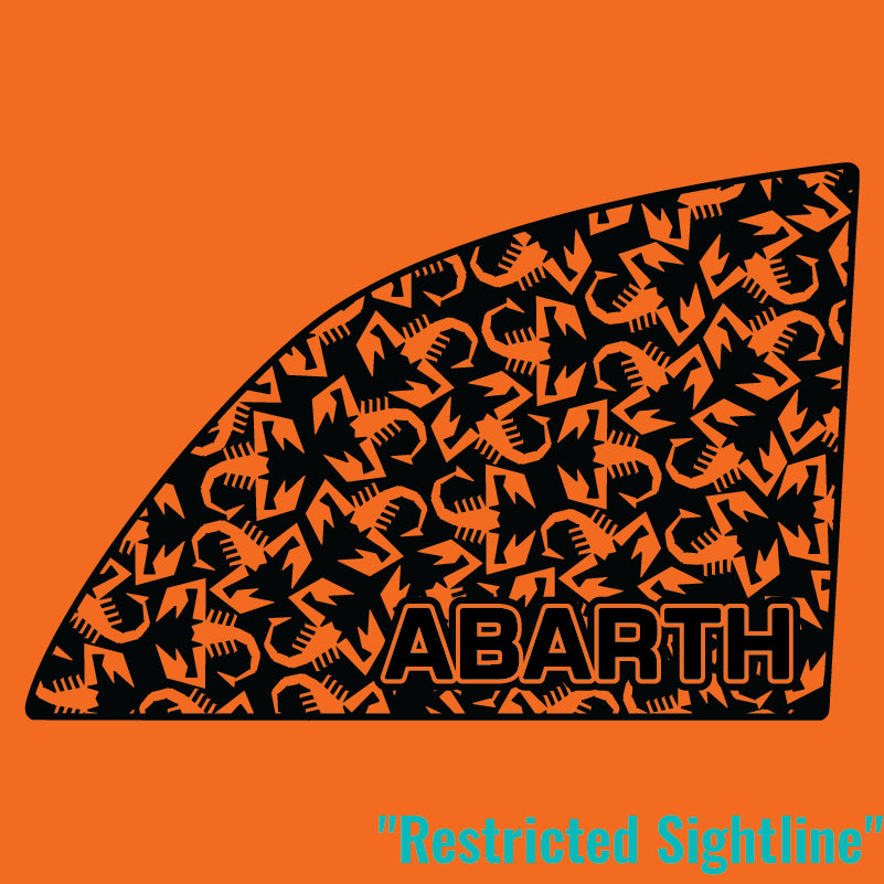 Abarth 500 Achterzijruit Stickers – Set van 2